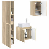 Bathroom Furniture Set 3 pcs Sonoma Oak 33 x 34.5 x 160 cm 3406075