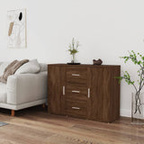 Sideboard Brown Oak 91x29.5x65 cm Engineered Wood 823349