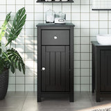 Bathroom Cabinet BERG Black 40x34x80 cm Solid Wood Pine 358541