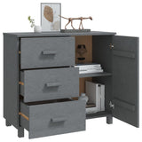 Sideboard HAMAR Dark Grey 90x40x80 cm Solid Pinewood 340430