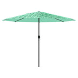 Garden Parasol with Steel Pole Green 324x324x247 cm 4005111