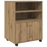 Rolling Cabinet Artisian Oak 60x48x81 cm Engineered Wood 853172