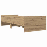Bed Frame with Drawer Artisan Oak 90 x 190 cm Solid Pine Wood 3403208