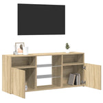 TV Cabinet with LED Lights Sonoma Oak 120x30x50 cm 804304