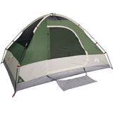 ZNTS Camping Tent Dome 4-Person Green Waterproof 94777