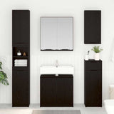 Bathroom Cabinet Set with Shelf 3 pcs Black Oak Engineered Wood 3416110