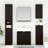 Bathroom Cabinet Set with Shelf 2 pcs Black Oak Engineered Wood 3416132