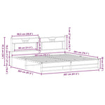 Metal Bed Frame without Mattress Sonoma Oak 200x200 cm 3325123