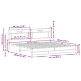 Metal Bed Frame without Mattress Sonoma Oak 200x200 cm 3325123