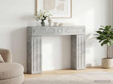Fireplace Surround Concrete Grey 102 x 18 x 100.5 cm 8006609