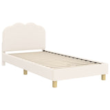 Children's Bed Frame with Headboard Cream 90 x 200 cm 42010976