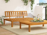 Garden Pallet Middle Sofa Solid Wood Acacia 365845