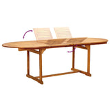 7 Piece Garden Dining Set Solid Wood Acacia and Textilene 3279276