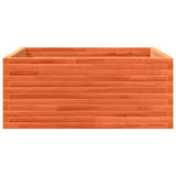 Garden Planter Wax Brown 110x110x46 cm Solid Wood Pine 3282436
