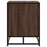 Shoe Bench Brown Oak 100x40x53.5 cm Engineered Wood and Metal 849218