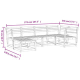 Garden Sofa Set Natural Wood Solid Douglas Fir Wood Large Modular 3217033