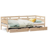 Daybed with Drawers without Mattress 80x200 cm Solid Wood 3302116