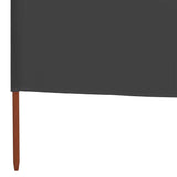 6-panel Wind Screen Fabric 800x120 cm Anthracite 47176
