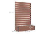 Raised Bed for Garden, Planter with Trellis for Climbing Plants, Vines, Planter Box with Drainage T3398P320104