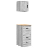 Garage Cabinets 2 pcs Grey Sonoma Engineered Wood 3328328