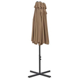 Parasol Taupe Polyester Extra Large Height-Adjustable 44870