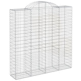 Arched Gabion Baskets 5 pcs 200x50x200/220 cm Galvanised Iron 3146428