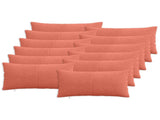 Cushion Cover 12 pcs ALMELO Red Orange 40 x 80 cm Corduroy 914619