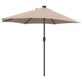 Garden Parasol Taupe 294 x 150 x 224 cm Polyester and Steel 42003270