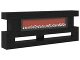 Electric Fireplace Black Oak 150 x 21 x 77 cm Engineered wood 8020833
