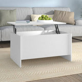 Coffee Table White 80x55.5x41.5 cm Engineered Wood 809674