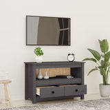 TV Cabinet Grey 79x35x52 cm Solid Wood Pine 821499
