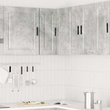 Kitchen Wall Corner Cabinet "Porto" Concrete Grey Engineered Wood 854101