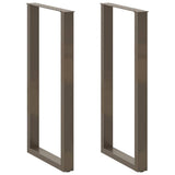 Bar Table Legs U-Shaped 2 pcs Natural Steel 60x cm Steel 4013251