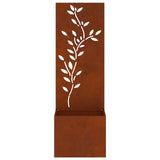 Garden Privacy Screen Rusty 50 x 32 x 150 cm Weathering steel 876482