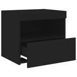 Bedside Cabinet Black Engineered wood 50x40x45 cm Bedside Cabinet 836765