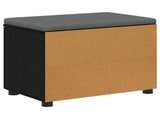 Hall Bench Black Oak 60 x 38 x 46 cm Engineered Wood and Fabric 891497