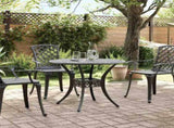 Garden Table Black 90x75 cm Cast Aluminium 4002808
