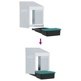 Chicken Nesting Box 1 Compartment Wall-Mounted Galvanised Steel 4104890