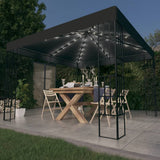 Gazebo with LED String Lights 3x3 m Anthracite 3070322