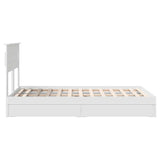 Storage Bed with Headboard White 120 x 190 cm Engineered Wood 3409923
