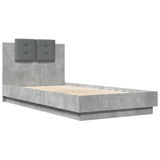 Bed Frame without Mattress Concrete Grey 75x190 cm Small Single 3209978
