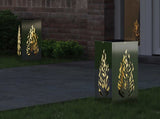 Solar LED Pathway Light 2 pcs Silver Galvanized Steel 879798