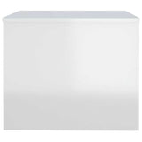 Coffee Table High Gloss White 80x50x40 cm Engineered Wood 809662