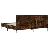 Bed Frame without Mattress Smoked Oak 180x200 cm Super King 3280014