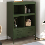 Highboard Olive Green 68x39x101.5 cm Steel 843106