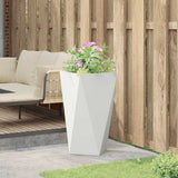 Planter White 40 x 40 x 75 cm Steel 883782