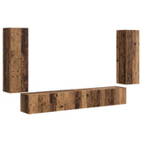 TV Wall Cabinet Set 4 pcs 29.5 x 31 x 100 cm Old Wood 3408932