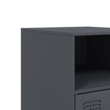 ZNTS Bedside Cabinet Anthracite 34.5x39x62 cm Steel 841767