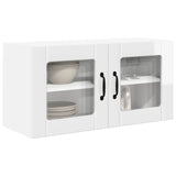 Wall Glass Cabinet PORTO High Gloss White 80 x 31 x 40 cm 885299