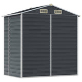 Garden Shed Anthracite Galvanised Steel 191x130x198 cm 3188253